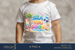 Sea You Soon PNG Summer Beach Design, Tropical Shirt Graphic Product Image 1