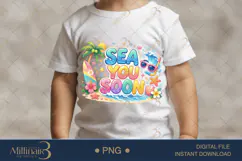 Sea You Soon PNG Summer Beach Design, Tropical Shirt Graphic Product Image 1