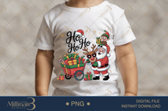 Cute Santa and Reindeer Christmas PNG | Elf with Gifts Holid Product Image 1
