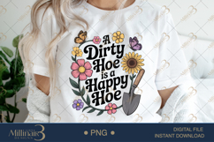 A Dirty Hoe Is a Happy Hoe PNG | Funny Garden Clipart Product Image 1