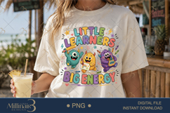 Little Learners Big Energy PNG, Cute Preschool Teacher Desig Product Image 1