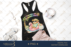 Teacher Life Summer Vibes PNG Funny Teacher Summer Clipart | Product Image 1