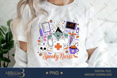 Spooky Nurse Halloween PNG |Funny Nurse Sublimation Product Image 1
