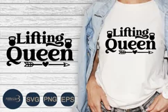 Lifting Queen SVG PNG Sublimation|Workout Gym Fitne Product Image 1