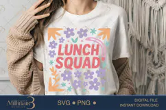 Lunch Squad SVG PNG | School Cafeteria Staff Cut File for Sh Product Image 1