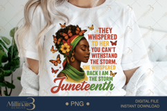 Juneteenth I Am The Storm PNG Powerful Clipart for Shirts, Product Image 1