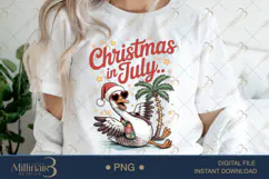 Christmas in July Goose Sublimation PNG | Goose Lover PNG Product Image 1
