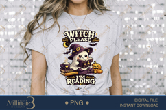 Witch Please I'm Reading PNG, Cute Halloween Book Lover Desi Product Image 1