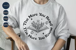 The More You Read The More You KnowPNG Sublimation|Book Love Product Image 1