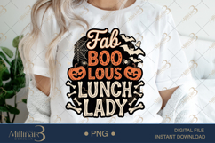 Boo Jee Lunch Lady Halloween PNG|Funny School Cafeteria PNG Product Image 1