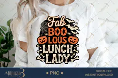 Boo Jee Lunch Lady Halloween PNG|Funny School Cafeteria PNG Product Image 1
