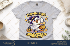 Honk for Halloween Treats PNG, Cute Ghost Goose PNG, Hallowe Product Image 1