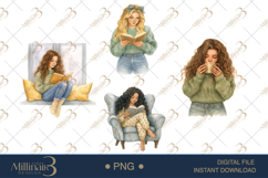 Booklover Springtime Clipart Product Image 1