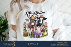 Life Is Better On The Farm PNG | Rustic Country Clipart Product Image 1