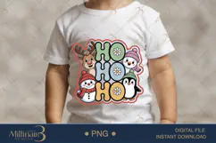 Ho Ho Ho Christmas Animals Clipart PNG | Cute Reindeer Snowm Product Image 1