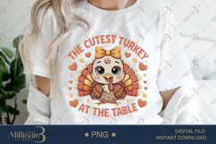Cutest Turkey at the Table PNG Adorable Thanksgiving Baby Product Image 1