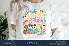 crubs Sunscreen and Smiles PNG, Cute Summer Healthcare Subli Product Image 1