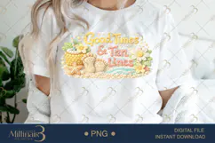 Good Times and Tan Lines PNG, Crochet Beach Sublimation Desi Product Image 1