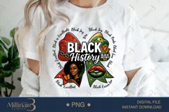 Coquette Bow Black History Month PNG | Black Girl Juneteen Product Image 1