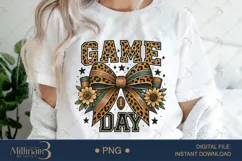 Game Day Football Coquette Bow PNG | Coquette Bow Sports Png Product Image 1