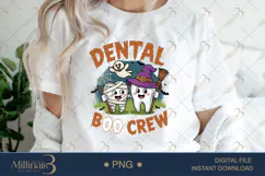 Dental Boo Crew PNG |Spooky Cute Halloween Sublimation Product Image 1