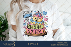 I’m Just Here for the Gender Reveal Cake PNG |Gender Reveal Product Image 1