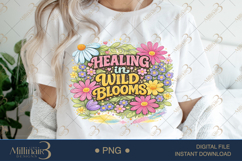 Healing in Wild Blooms PNG, Watercolor Floral Design, Soft B Product Image 1