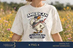 American Honker PNG, Funny Patriotic Goose Sublimation Desig Product Image 1