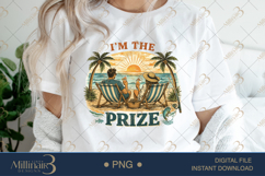 I’m The Prize PNG Funny Beach Couple Design | Summer Vacatio Product Image 1