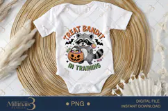 Treat Bandit In Training PNG Halloween Kids Design Product Image 1