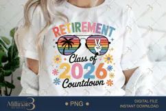 Funny Retirement Class of 2026 PNG |Retirement Party Clipa Product Image 1