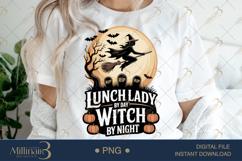 Lunch Lady by Day, Witch by Night PNG|Funny School Cafeteria Product Image 1