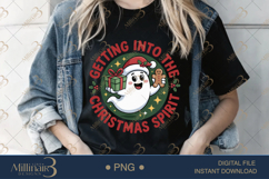 Getting Into The Christmas Spirit PNG | Cute Ghost Holiday C Product Image 1
