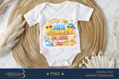 Mini Summer Boss PNG, Cute Kawaii Kids Summer Clipart with Product Image 1