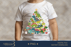 Cute Dinosaur Christmas Tree PNG | Funny Dino Holiday Clipar Product Image 1
