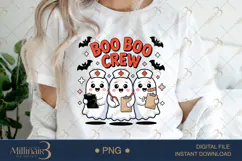 Boo Boo Crew Funny Spooky Nurse PNG |Halloween Nurse PNG Product Image 1