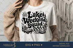 Lake Weekend Squad SVG PNG, Funny Lake Vacation Shirt Design Product Image 1