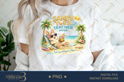 Sandy Toes Teacher Mode PNG Cute Teacher Summer Clipart Product Image 1
