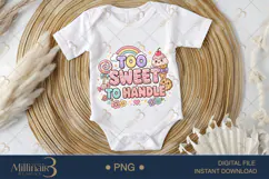 Too Sweet To Handle PNG, Cute Kawaii Candy Dessert Clipart w Product Image 1