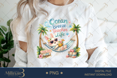 Ocean Breeze Teacher Life PNG Cute Teacher Summer Clipart | Product Image 1