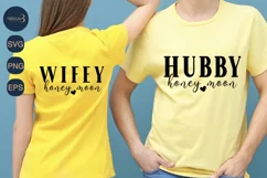 Hubby and Wifey Honeymoon SVG PNG Sublimation|Marriage Svg Product Image 1