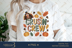 Cousin Crew Turkey Thanksgiving PNG| Cute Fall Family Shirt Product Image 1