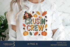 Cousin Crew Turkey Thanksgiving PNG| Cute Fall Family Shirt Product Image 1