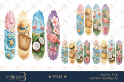 Summer Brushstroke Clipart |PNG Files with Sunflower Product Image 1