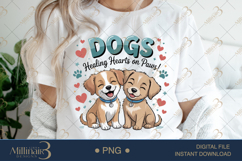 Dogs Healing Hearts on Paws PNG | Cute Dog Lover Clipart Product Image 1