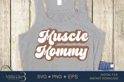 Muscle Mommy SVG PNG Sublimation|Workout Gym SVG|Sport Product Image 1