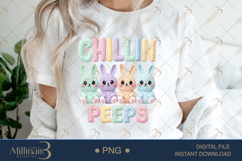Chillin Peeps PNG, Crochet Easter Sublimation Design, Cute P Product Image 1