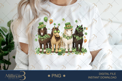 St Patricks Day Horse PNG, Lucky Shamrock Horses Clipart, Cu Product Image 1