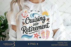Cruising Into Retirement PNG |Retirement Party Clipar Product Image 1