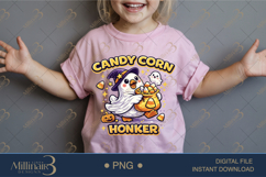 Candy Corn Honker PNG, Cute Halloween Goose PNG, Ghost Goose Product Image 1